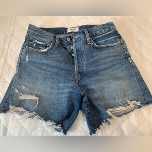 AGOLDE denim cut off shorts